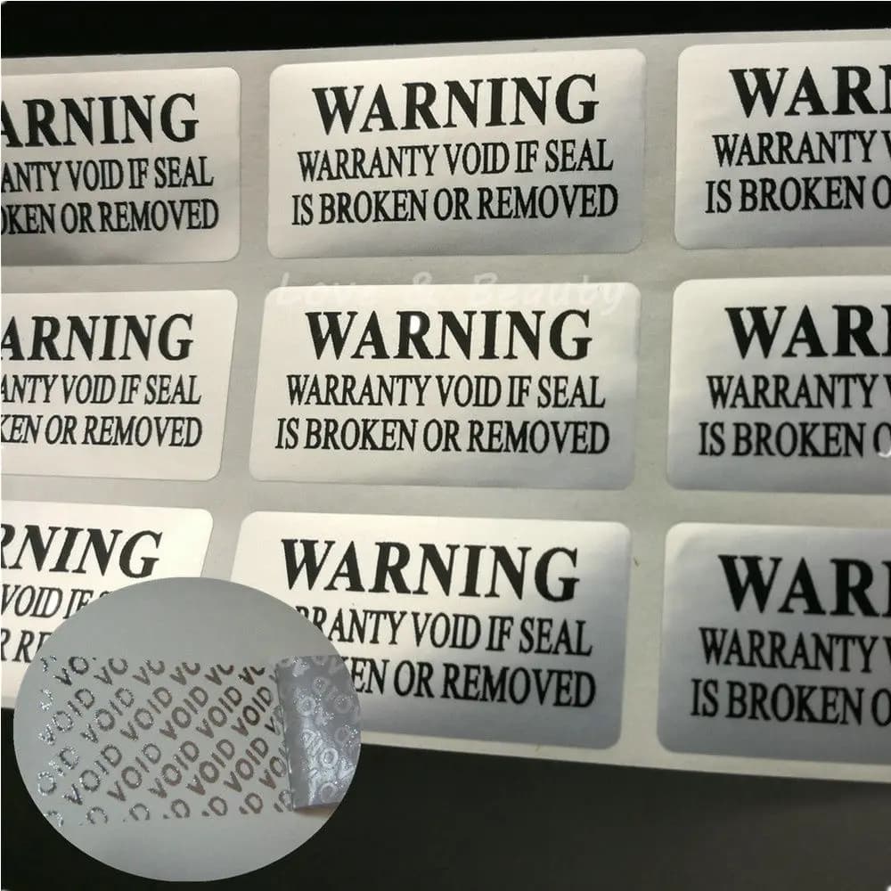 500pcs Anti-fake VOID Security Labels Removed Tamper Evident Warranty Sticker