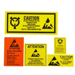 100pcs CAUTION STATIC SENSITIVE DEVICES Electronics Products Safety Warning Label Static-free Workstation Reminder Sticker