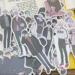 32pcs Fashion Boy Handbook Sticker Pack Surrounding Characters Cartoon Boy Suit Diary Album Decoration