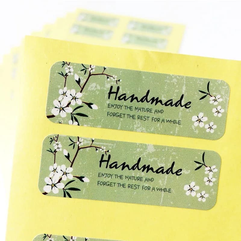 120PCS/lot Fresh Style Flower Hand Made Seal Sticker High Quality Handmade Gift Label Sticker