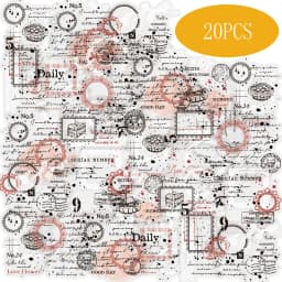 Etori Life Lace Trim 20Pcs Sweet Vintage Collage Stickers for a Relaxing Atmosphere, Suitable for Decorating Notebooks, Phone Stickers, Luggage, Photo Albums, Room Decor, Scrapbooking Supplies, DIY Crafts, Student Gift Bags, Artistic Parties, School Supplies, Children's Stationery Stickers