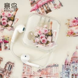 30pcs/pack Transparent Sticker Bag Holiday Trip London Paris Swiss Thai Maldives Landscape for Journaling Scrapbook Collages