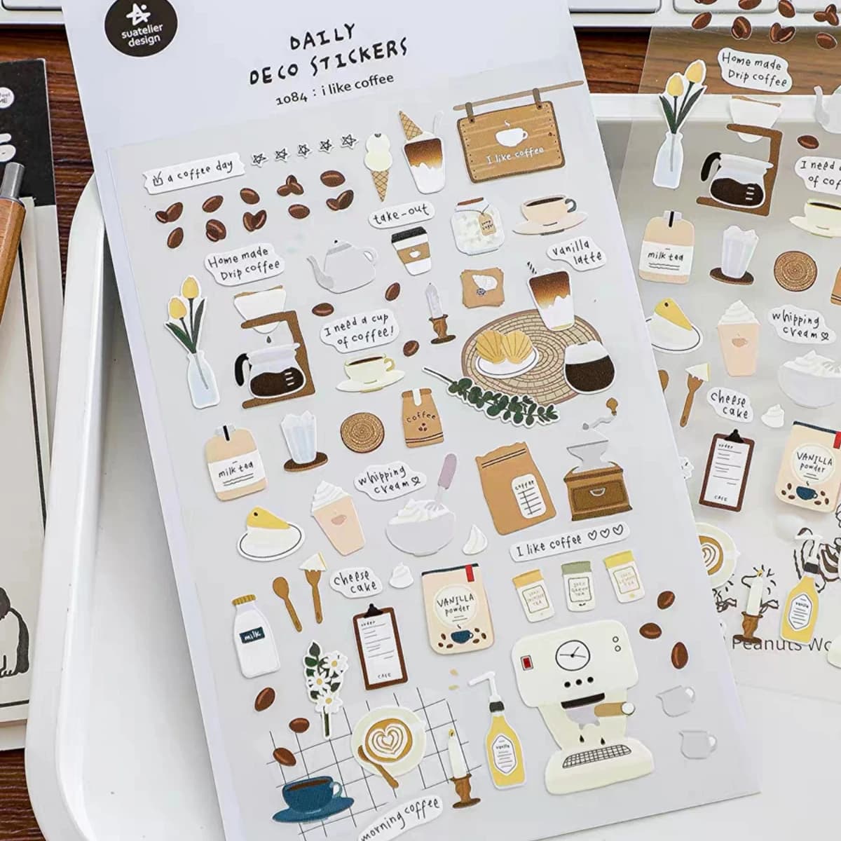 Korean Import Suatelier I Like Coffee Sticker Scrapbook Decoration PVC Stationery DIY Stickers School Office Supply