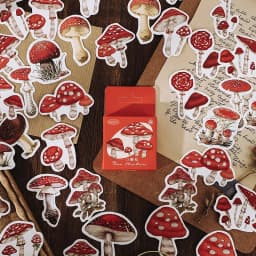 46pcs Mushroom Collection Decorative Stickers for Scrapbooking DIY Journal Label Stick Stationery Album Diary
