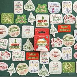 45 Pcs Kawaii Merry Christmas Stationery Stickers Set for Scrapbooking DIY Craft Mobile Diary Decoration