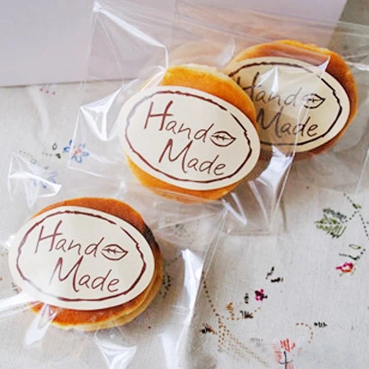 100pcs/lot Kawaii Leaf Hand Made Seal Sticker High Quality Handmade Gift Label Sticker