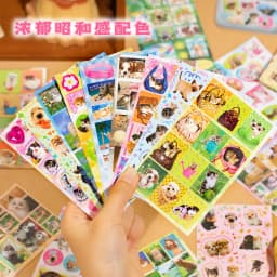 TIANZI 20pcs Kawaii Retro INS Die Cutting Stickers Book for DIY Scrapbook Diary Phone Case Creative Stationery Cute Retro Design