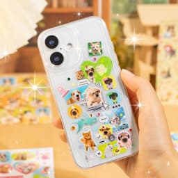 TIANZI 20pcs Kawaii Retro INS Die Cutting Stickers Book for DIY Scrapbook Diary Phone Case Creative Stationery Cute Retro Design