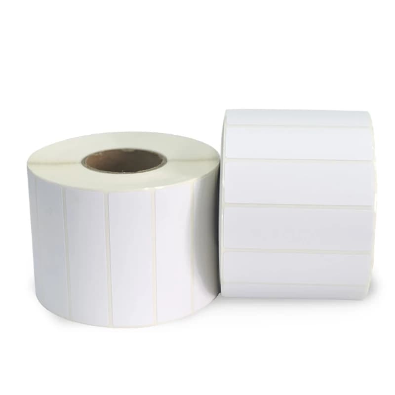 1pcs White PET Self Adhesive Copperplate Paper Label Waterproof Tear Resistant Thermal Transfer Barcode Stickers Use With Ribbon