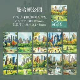 10pcs/1lot kawaii Stationery Sticker City Weekend junk journal Decorative Scrapbooking DIY Craft Sticker