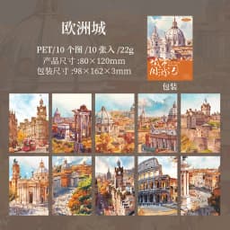 10pcs/1lot kawaii Stationery Sticker City Weekend junk journal Decorative Scrapbooking DIY Craft Sticker