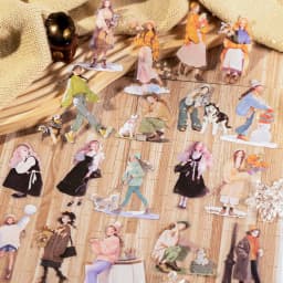 20pcs/lot Kawaii Scrapbook Stickers Winter Whispers DIY Journaling Scrapbooking Supplies Decorative Stationery Sticker
