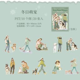 20pcs/lot Kawaii Scrapbook Stickers Winter Whispers DIY Journaling Scrapbooking Supplies Decorative Stationery Sticker
