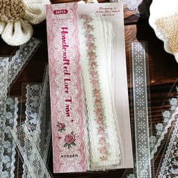 Mr.Paper 30Pcs/Pack Handcrafted Lace Trim Series Vintage Lace & Floral PET Sticker Pack for Journal Scrapbook DIY Decor
