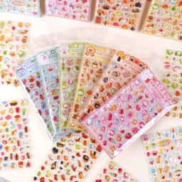 6-Style Japanese 3D Cute Stickers - Crystal Embossed Design for Phone Case, Journal, Dairy Photo, DIY & Creative Collag Material