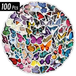 10/50/100pcs Butterfly Insect Cartoon Cute Decals Toy Stationery Guitar Phone Bicycle Laptop Luggage Car Graffiti Kids Sticker