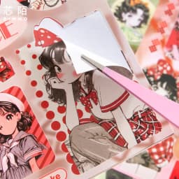 30 Pages Japanese Y2K Retro Cute Decorative Stickers Book Scrapbooking Phone Case DIY Journal Collage Material Sticker Gift