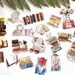 19PCS Girl Book Set Stickers Crafts and Scrapbooking Stickers Book Student Label Decorative Sticker Kids Toys
