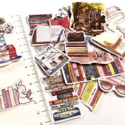 19PCS Girl Book Set Stickers Crafts and Scrapbooking Stickers Book Student Label Decorative Sticker Kids Toys