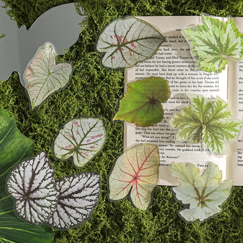 20 pcs Plants Flowers Leaf PET Sticker pack Hand Account Collage Junk Journal Planner Scrapbooking Decor Stationery Stickers