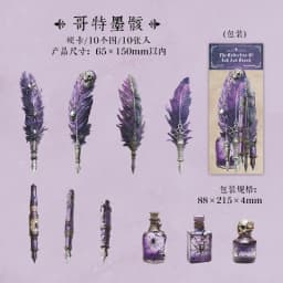 10sheets/1lot Kawaii Scrapbook Sticker Ink and brush collectors Journaling Scrapbooking Planner Decorative Craft Stationery