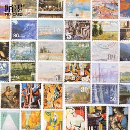 45 pcs/set World Famous Painting Collections Paper Stickers Scrapbooking Diy Journal Sealing Kawaii Sticker Cute Stationery Gift