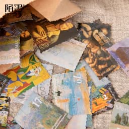 45 pcs/set World Famous Painting Collections Paper Stickers Scrapbooking Diy Journal Sealing Kawaii Sticker Cute Stationery Gift