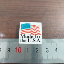 100pcs 25x25mm Made In the U.S.A Self-adhesive Paper Label Sticker With Gloss Lamination Products Origin Instruction Tag