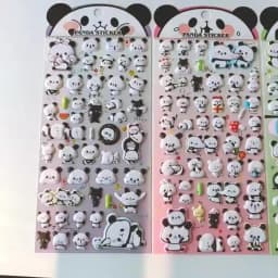 Kawaii 3D Puffy Panda Daily Life Stickers Scrapbooking Diy Journal Stationery Sticker Cute Deco Aesthetic Art Supplies