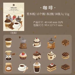 30sheets/1lot kawaii Stationery Sticker Cozy Little Things junk journal Decorative Scrapbooking DIY Craft Sticker