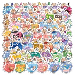 50PCS Bottle Elf Stickers Exquisite and Cute Account Materials Phone Cases Laptop Suitcases Water Cups Waterproof Stickers