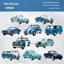 JIANWU Vintage Car Landscape Material Collage Scrapbooking Sticker Creative DIY Journal Stationery