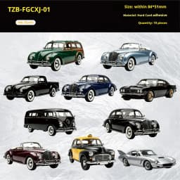 JIANWU Vintage Car Landscape Material Collage Scrapbooking Sticker Creative DIY Journal Stationery
