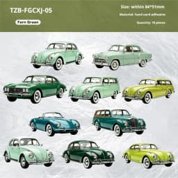 JIANWU Vintage Car Landscape Material Collage Scrapbooking Sticker Creative DIY Journal Stationery