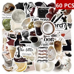 10/30/60pcs Ins Style Clean Girl Office Lady Stickers Aesthetic DIY Skateboard Phone Case Notebook Cool Graffiti Decals Packing