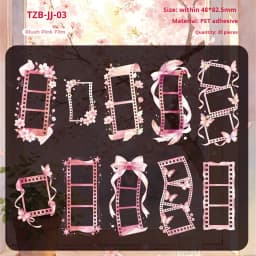 JIANWU Vintage Flower Butterfly Film Border Landscape Material Collage Scrapbooking PET Sticker Creative DIY Journal Stationery