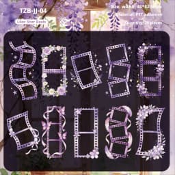 JIANWU Vintage Flower Butterfly Film Border Landscape Material Collage Scrapbooking PET Sticker Creative DIY Journal Stationery