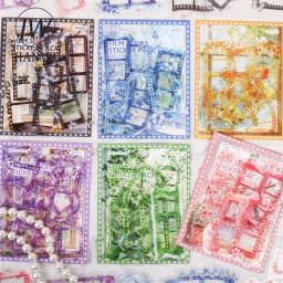 JIANWU Vintage Flower Butterfly Film Border Landscape Material Collage Scrapbooking PET Sticker Creative DIY Journal Stationery