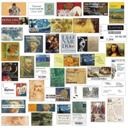 10/30/50PCS Vintage Oil Painting Sticker Aesthetic PVC Stationery Sketchbook Sticky Diary Scrapbook Supplies