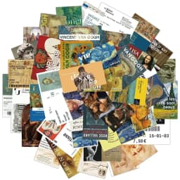 10/30/50PCS Vintage Oil Painting Sticker Aesthetic PVC Stationery Sketchbook Sticky Diary Scrapbook Supplies