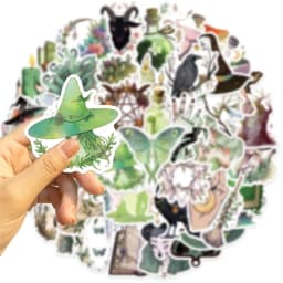 10/30/50PCS Kawaii Forest Witch Decoration Scrapbooking PVC Sticker Aesthetic Korean Stationery School Supplies