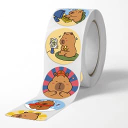 500Pcs Capybara Stickers Roll 1'' Cute Animal Stickers for Kids Stickers,Teacher Reward Supplies Colorful Stickers for Classroom