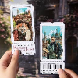 1pack/3pack Literary Story Series Classic Novel Scenery Stickers 20 Sheets with 6 Styles Perfect for Hand Account Decoration