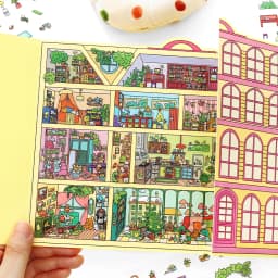 Kawaii 3D Cartoon Doll Apartment Miniature Scene Stickers DIY Pocket House Stacking Game Stickers Children's Festival Gifts