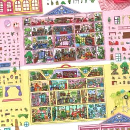 Kawaii 3D Cartoon Doll Apartment Miniature Scene Stickers DIY Pocket House Stacking Game Stickers Children's Festival Gifts