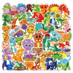 10/30/60PCS Cartoon Dinosaur Sticker Aesthetic PVC Korean Stationery School Supplies Decoration Scrapbooking