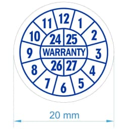 100pcs 20mm Expire Date Sticker Brittle Paper Warranty Void Label Repair Guanantee Valid Year Month Tamper Evident Security Seal