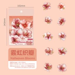 20pcs/lot Kawaii Scrapbook Stickers Misty Misty Flowers DIY Journaling Scrapbooking Supplies Decorative Stationery Sticker