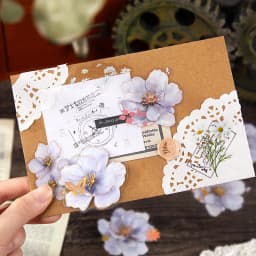 20pcs/lot Kawaii Scrapbook Stickers Misty Misty Flowers DIY Journaling Scrapbooking Supplies Decorative Stationery Sticker