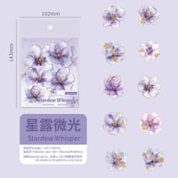 20pcs/lot Kawaii Scrapbook Stickers Misty Misty Flowers DIY Journaling Scrapbooking Supplies Decorative Stationery Sticker